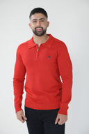 Buso de punto con cuello camisero y media cremallera — Ref. 502602
