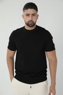 Camiseta de punto fino con cuello redondo — Ref. 402601
