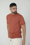 Camiseta de punto fino con cuello redondo — Ref. 402601