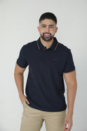 Polo clásico en piqué con filos de contraste — Ref. 202604