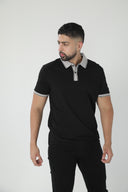 Polo con cuello y puños en contraste y filete — Ref. 202608