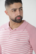 Buso de punto a rayas con cuello tipo polo — Ref. 502604