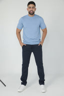 Camiseta de punto fino con cuello redondo — Ref. 402601