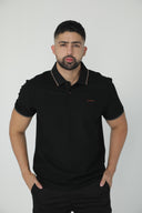 Polo clásico en piqué con filos de contraste — Ref. 202604