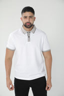 Polo con cuello y puños en contraste y filete — Ref. 202608