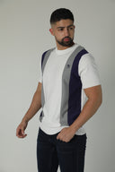 Camiseta con franjas verticales en contraste — Ref. 402603