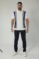 Camiseta con franjas verticales en contraste — Ref. 402603