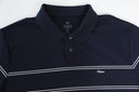Polo de rayas finas dobles con cuello sólido — Ref. 202605
