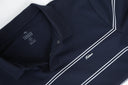 Polo de rayas finas dobles con cuello sólido — Ref. 202605